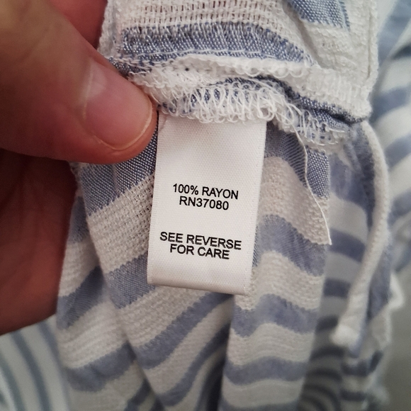 🔵Cato Striped Button-Down Shirt in Blue and White - Picture 7 of 7